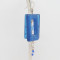 Blue Acrylic and Crystal Dangles
